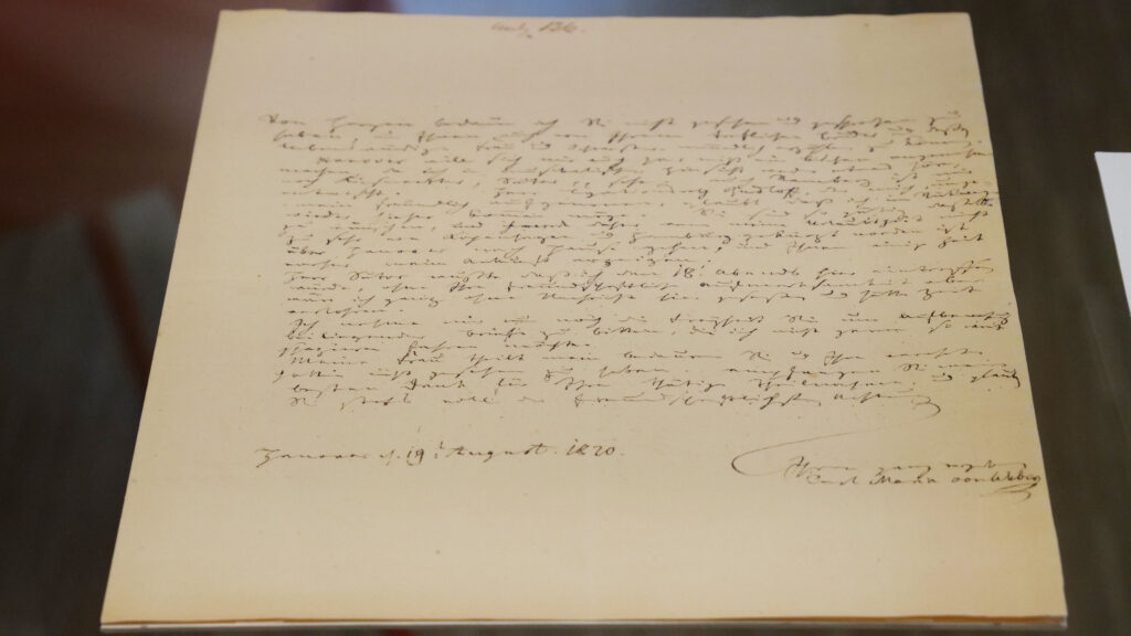 Brief von Carl-Maria-von Weber an Berhnhard Hausmann