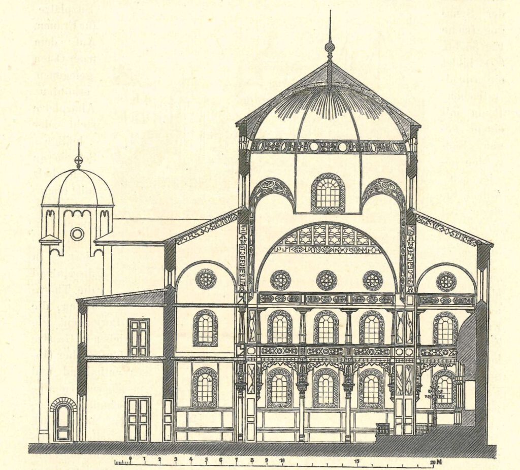 Querschnitt der Synagoge